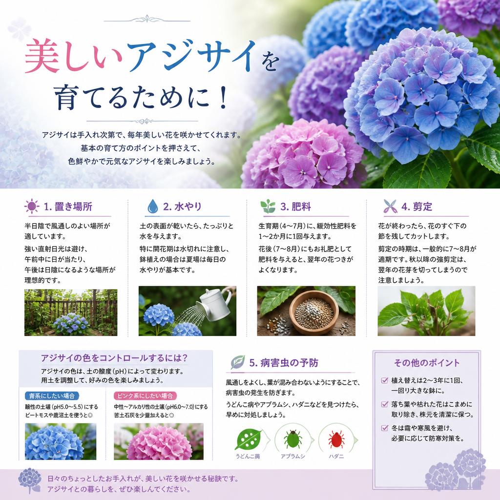 美しいアジサイを育てるために！