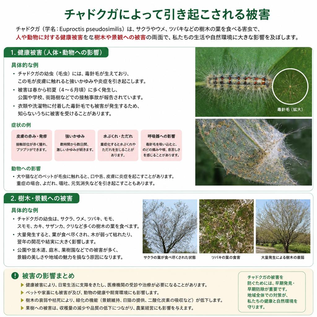 チャドクガの被害とその影響