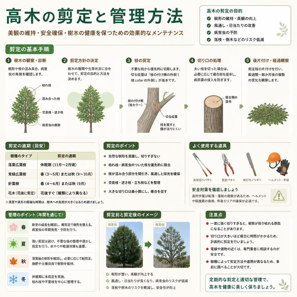 高木の管理と剪定方法